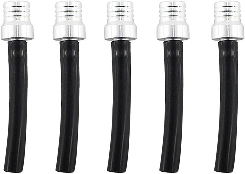 PRO BAT 5 Pack Motorcycle One-way Fuel Tank Air Vent Gas Cap Oil Vent Breather Hose Tube Gas Tank Cap Vent for Dirt Bike Pit Bike ATV All Factory CRF XR CR All Quads All Off-road Motorcycle， Silver - Image 1